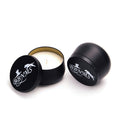 BBNMS black candle tin with soy wax inside on a white background.